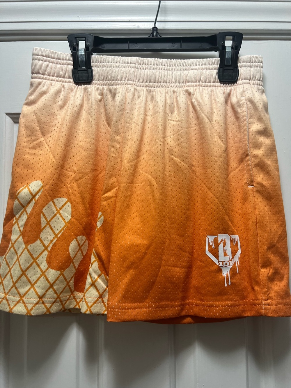 Baseball Lifestyle 101 Orange Ice Cream Shorts Size YL youth large New NWT
